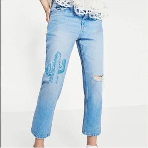Zara Embroidered Jeans